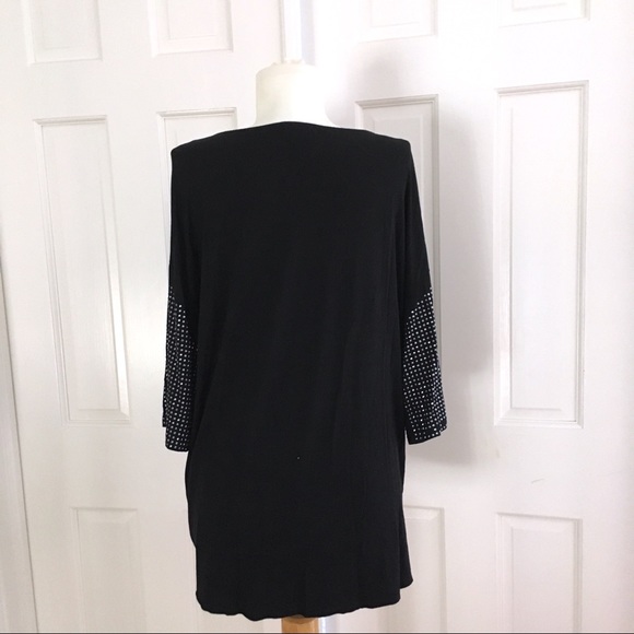 Moon Collection Black Studded Dolman Sleeve Top - Picture 2 of 8